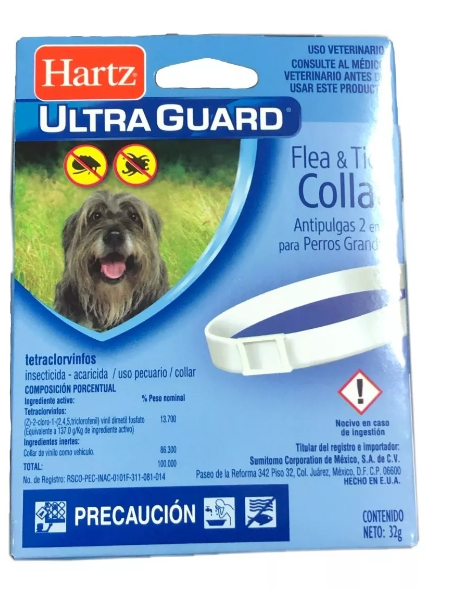 COLLAR ANTIPULGAS PARA PERRO GRANDE 2 EN 1 HARTZ